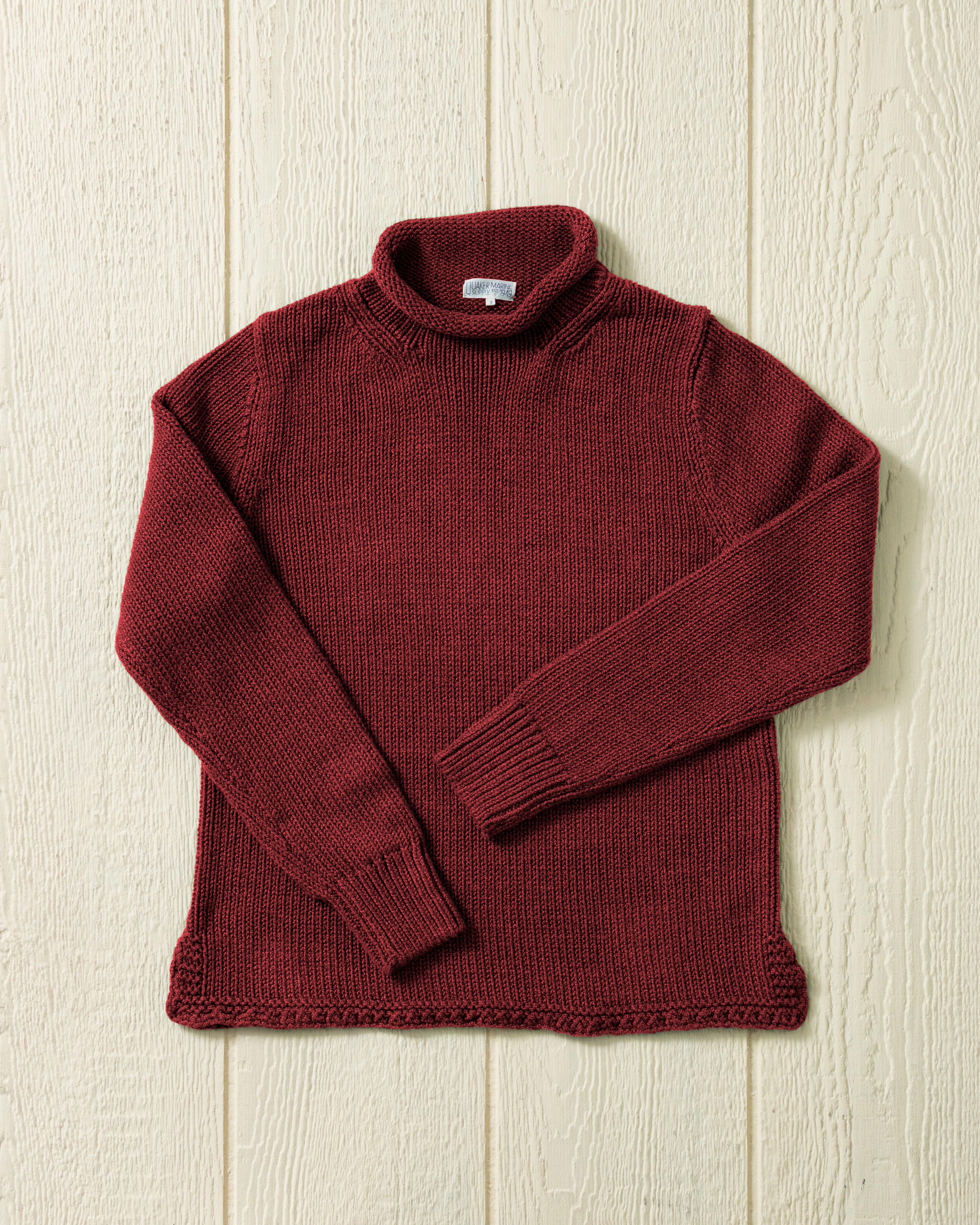 Relaxed Layer City Comforted Women's Fisherman's Sweater in Cranberry Mix
