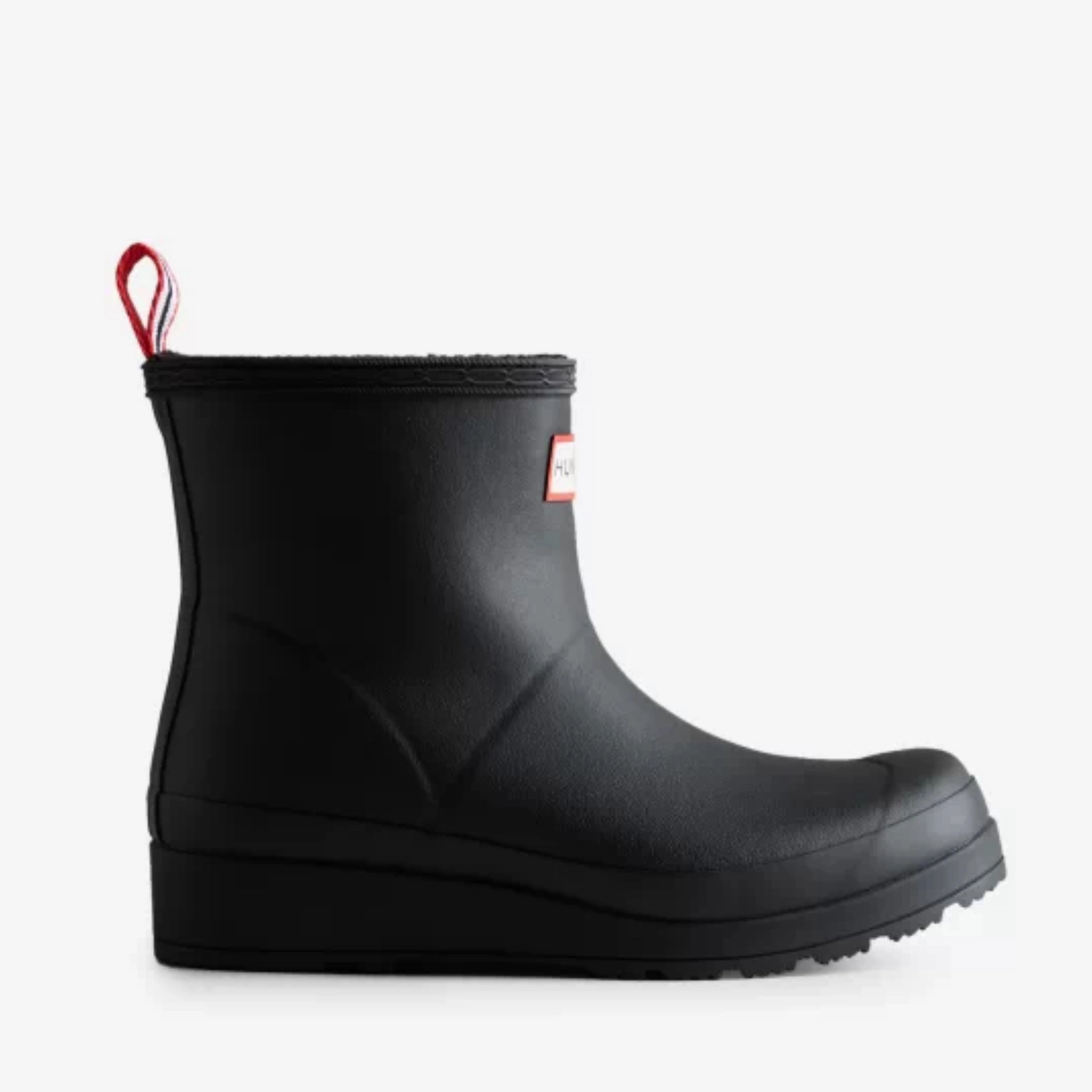 Women's Play Vegan Shearling Insulated Short Rain Boot (Black) Nordic Calm Comfortable ankle support
