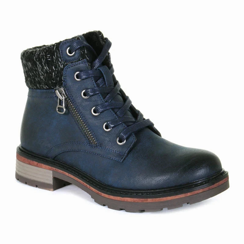 Women's Wanderlust Amy Waterproof Boot - Navy Anti Fatigue Technology Comfortable Grip