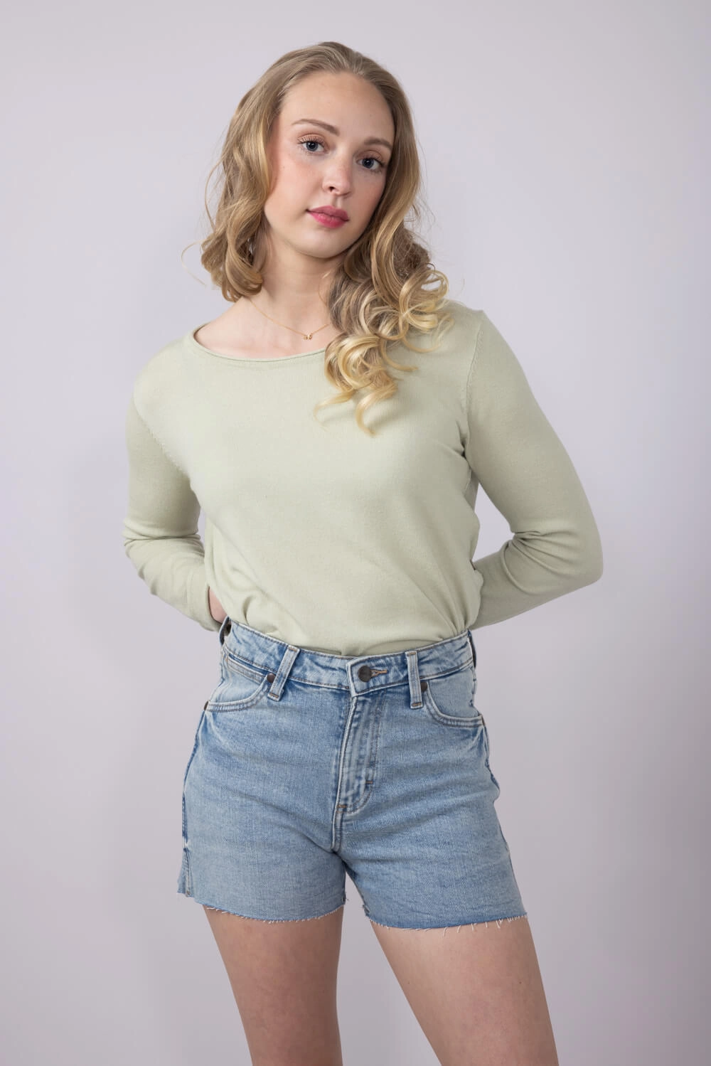 Quick design shrink - resistant Wrangler High Rise Bailey Cut Off Denim Shorts for Women | 112344602