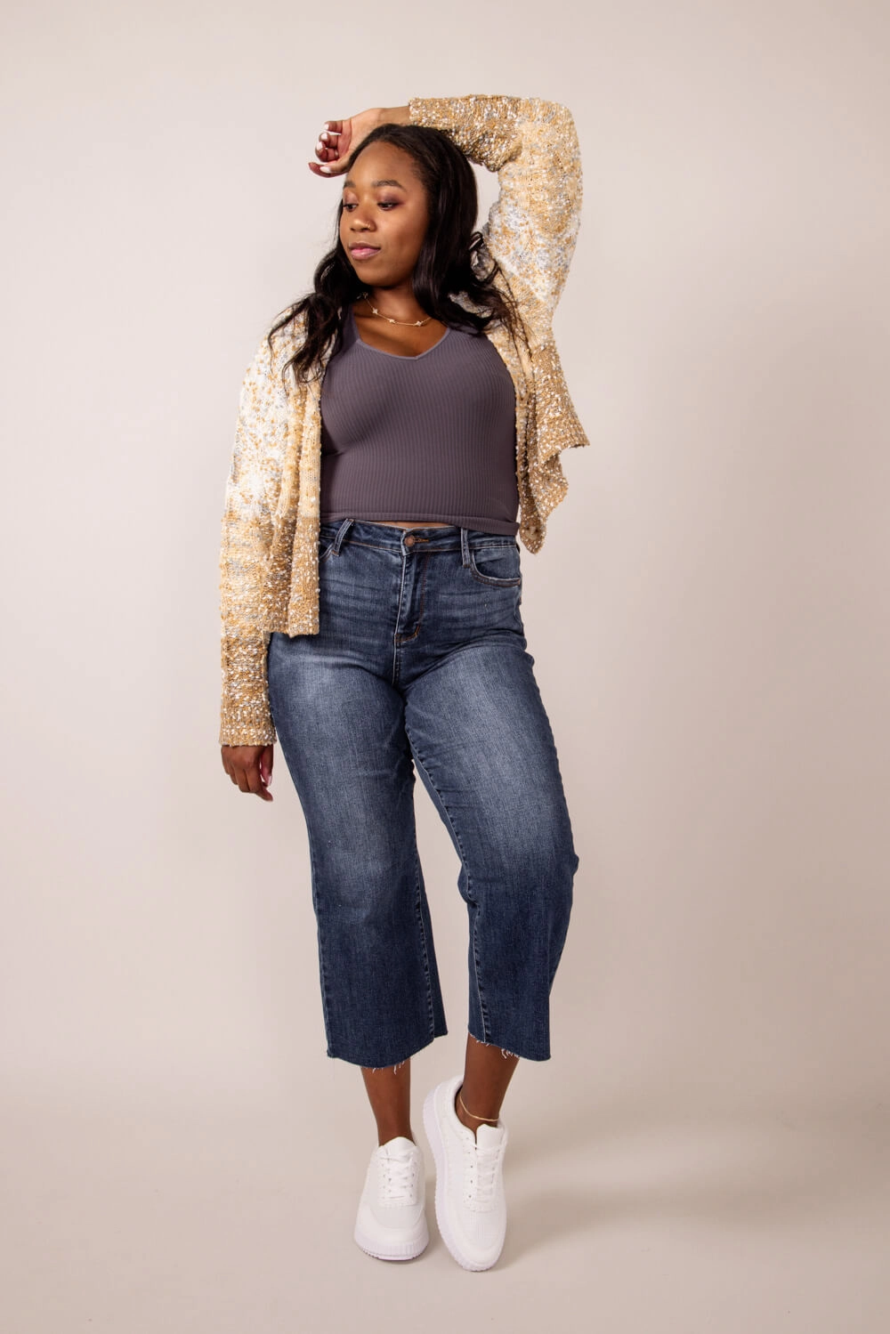 Universal Favorite Sharp Comfort Judy Blue High Rise Wide Leg Cropped Jeans for Women | 88873REG