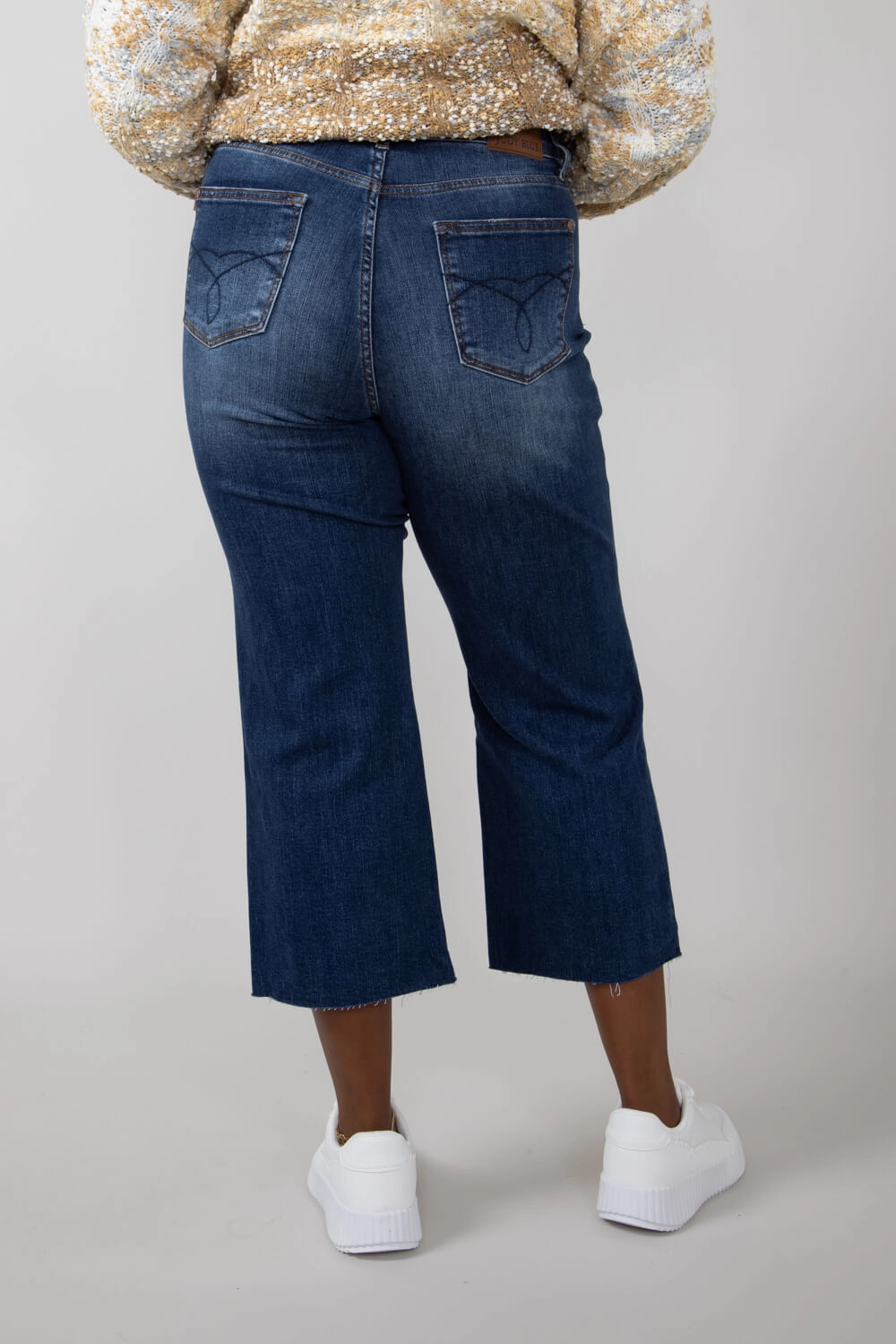 Judy Blue High Rise Wide Leg Cropped Jeans for Women | 88873REG Daily Wear Nature Lover