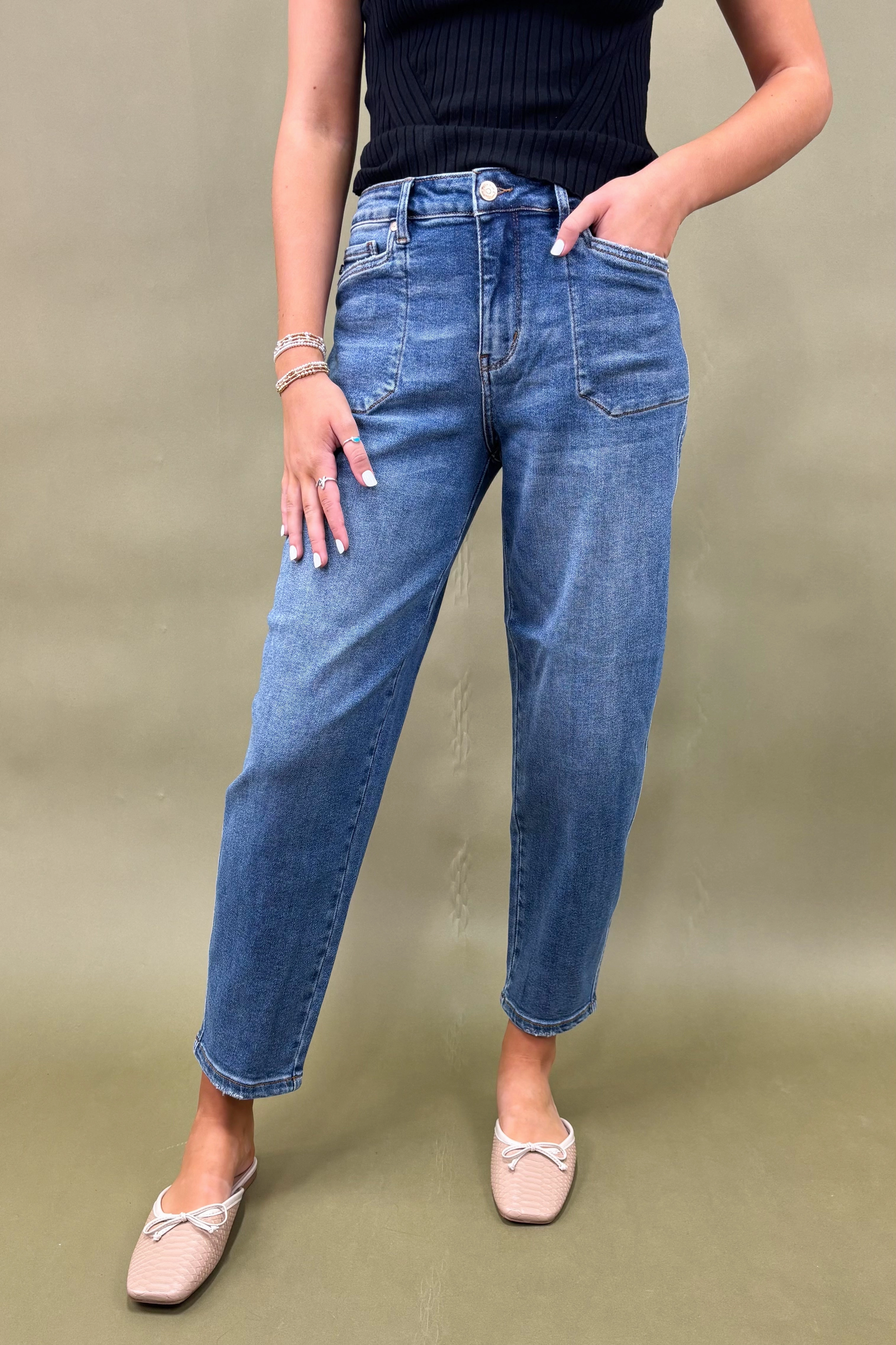 The Maureen Barrel Fit Judy Blue Jeans Slim Look