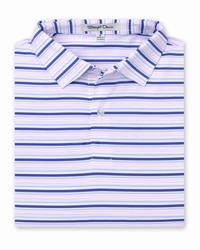 Cozy Fit Tapered Armhole Design Zuma Stripe Polo - Skipper