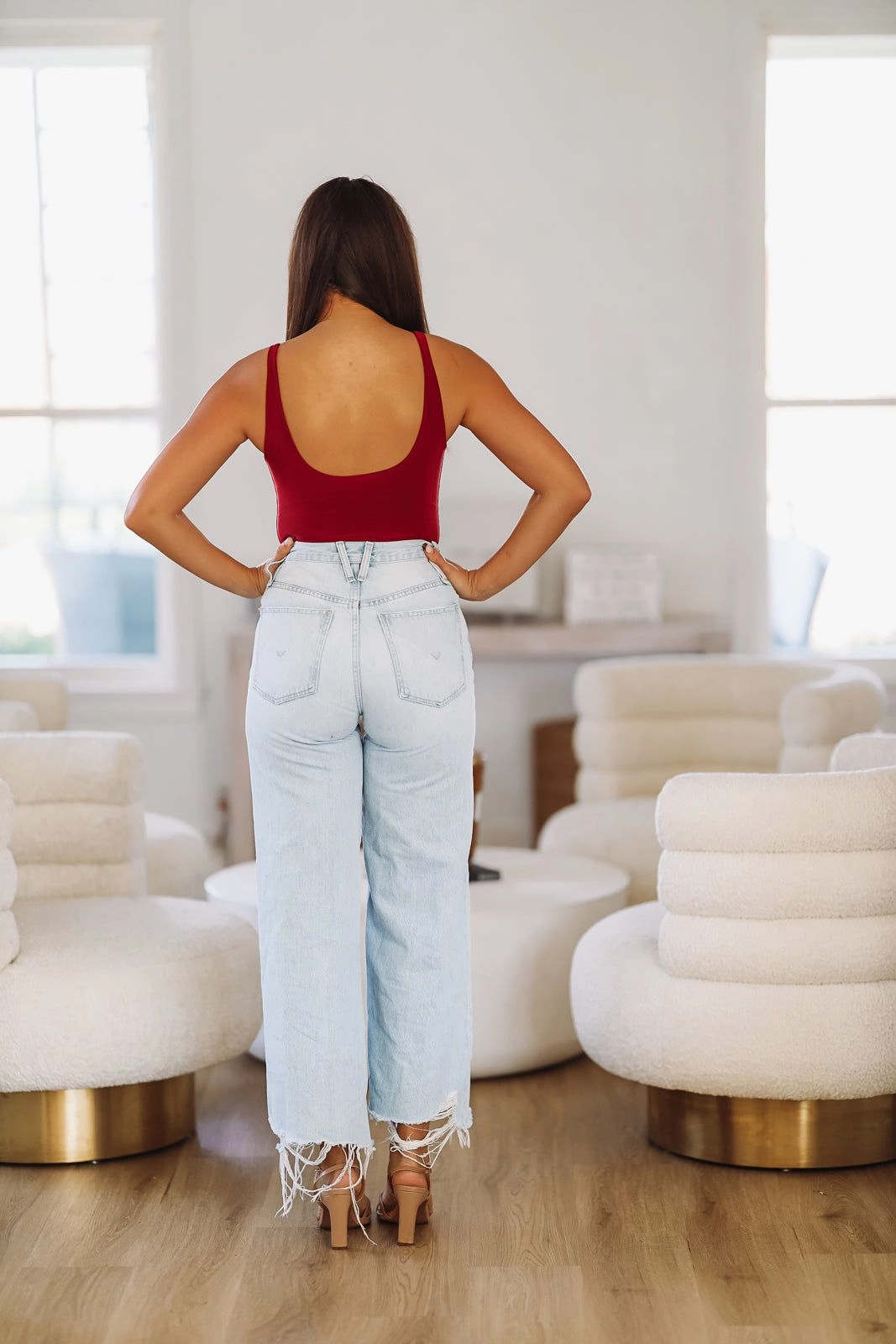 Snatched Tank Bodysuit - Burgundy Structured Shoulder BrushedInnerLining