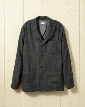 Street Comfort Fit Camelhair Loafer Jacket in Grey Glen Plaid