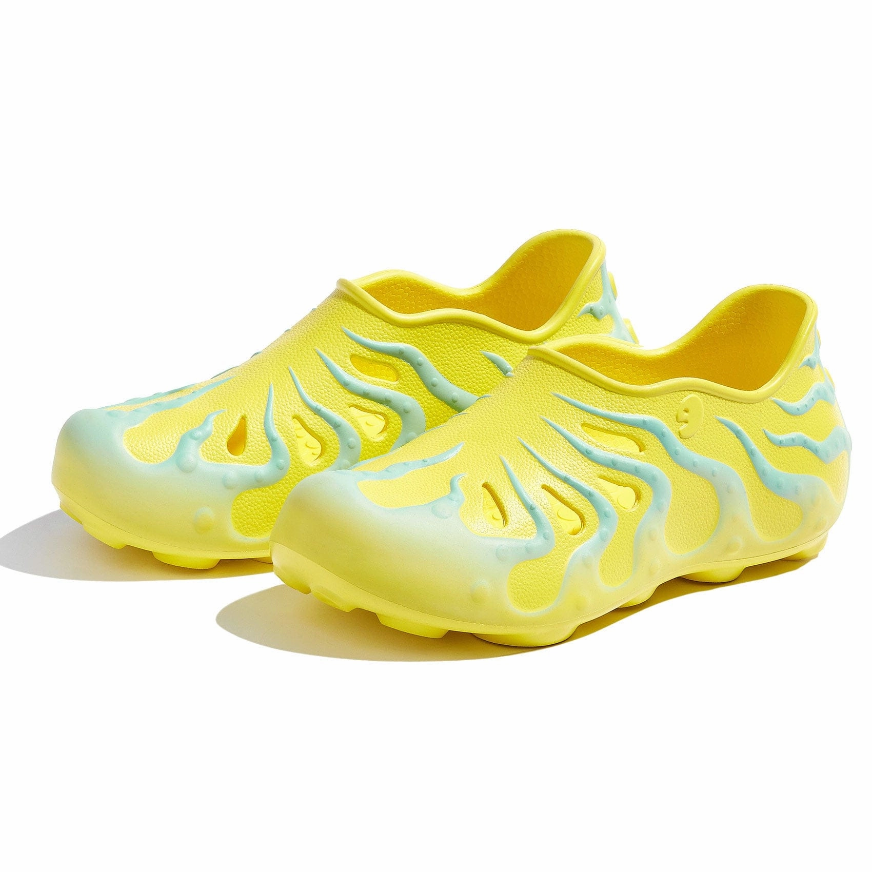 Yellow & Glass Blue Octopus II Women Hike Light Step Stable
