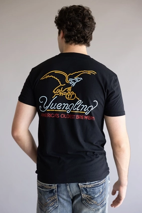 Yuengling Neon Logo T-Shirt for Men in Black | 5540-BLACK Bohemian
