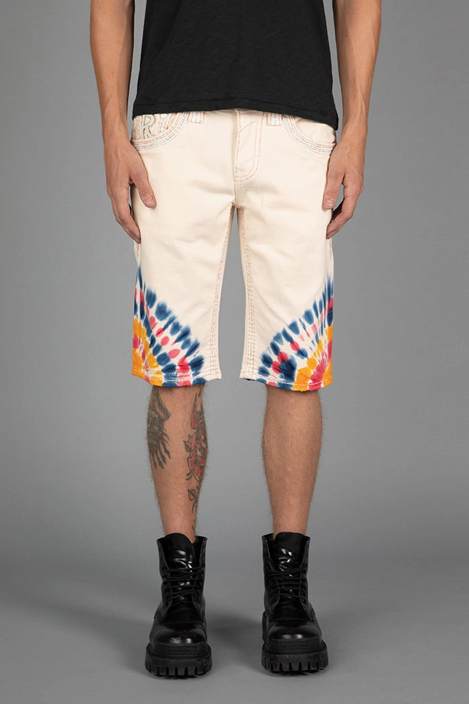 Faux Leather Zach Denim Shorts